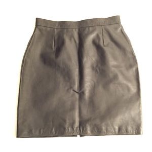 Genuine Leather Black Pencil Skirt 32 NWT